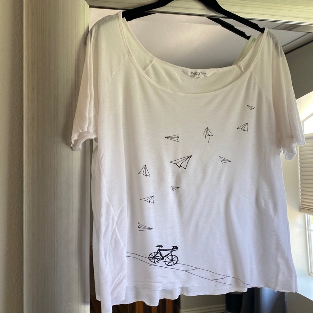 BCBG white T-shirt size small.